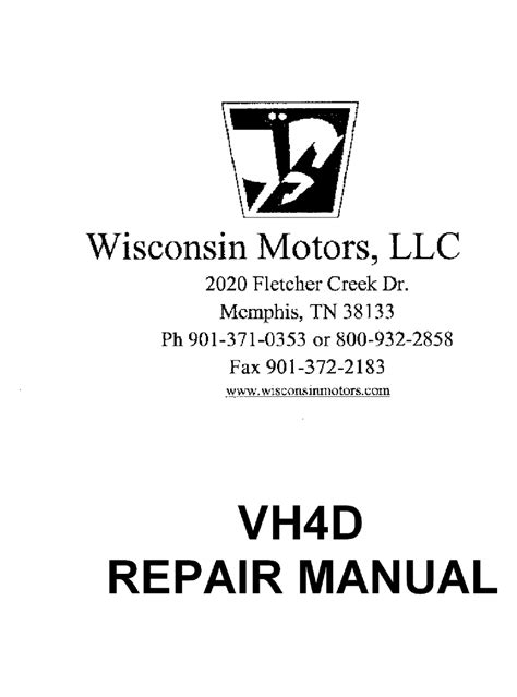 wisconsin engine vh4d manual